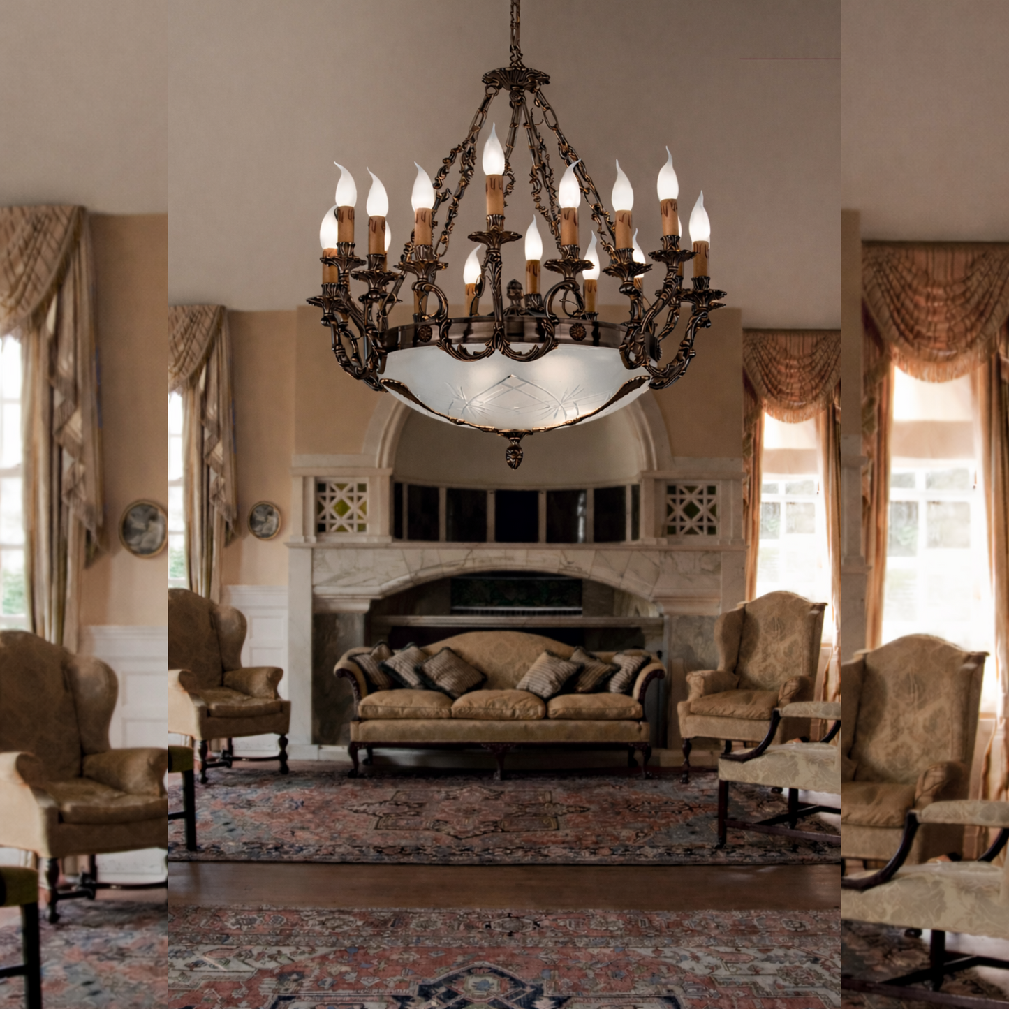 Nervilamp 231/18+3 chandelier
