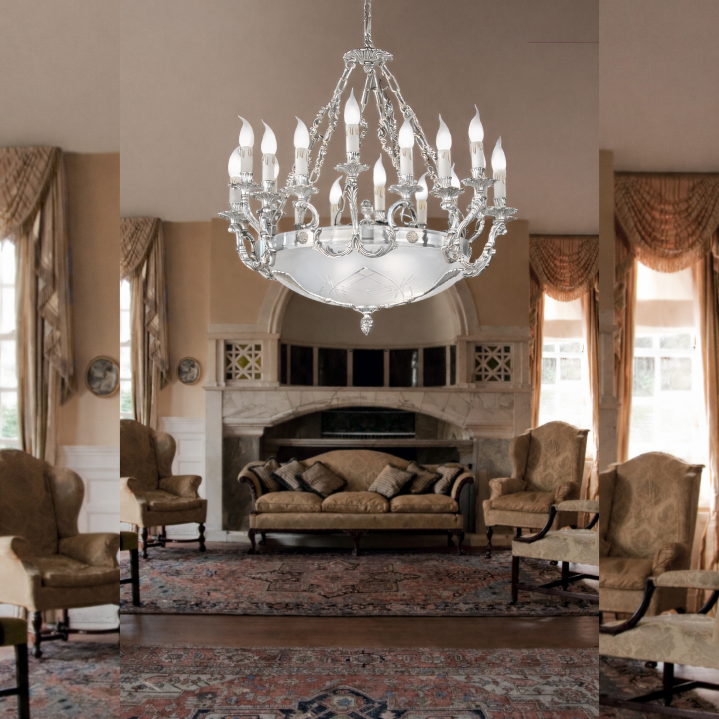 Nervilamp 231/18+3 chandelier